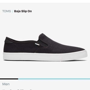 Mens Toms Baja Slip Ons 9.5